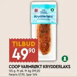 Coop Mega COOP VARMRØKT KRYDDERLAKS tilbud