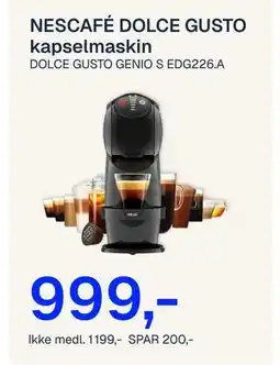 Jernia NESCAFÉ DOLCE GUSTO kapselmaskin tilbud