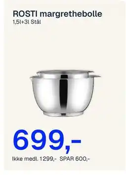 Jernia ROSTI margretheboll e tilbud