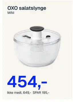 Jernia OXO salatslynge tilbud