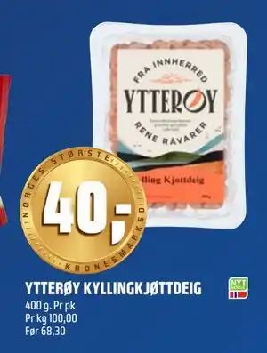 Coop Obs YTTERØY KYLLINGKJØTTDEIG tilbud