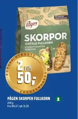 Coop Obs PÅGEN SKORPER FULLKORN tilbud