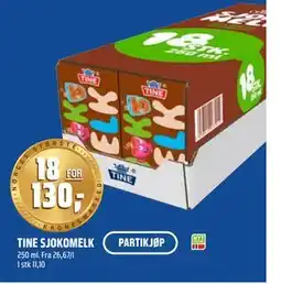 Coop Obs TINE SJOKOMELK tilbud