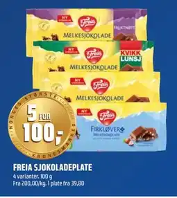 Coop Obs FREIA SJOKOLADEPLATE tilbud