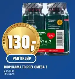 Coop Obs BIOPHARMA TRIPPEL OMEGA-3 tilbud