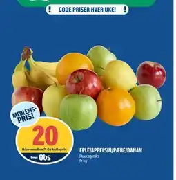 Coop Obs EPLE/APPELSIN/PÆRE/BANAN, Medlemspris tilbud