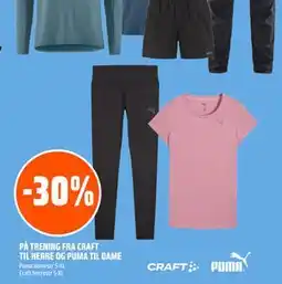 Coop Obs TRENING FRA CRAFT TIL HERRE OG PUMA TIL DAME tilbud
