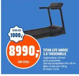 Coop Obs TITAN LIFE AMROC 5.0 TREDEMØLLE tilbud