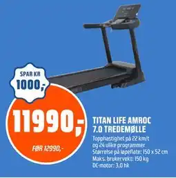 Coop Obs TITAN LIFE AMROC 7.0 TREDEMØLLE tilbud