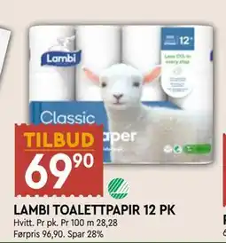 Coop Mega LAMBI TOALETTPAPIR 12 PK tilbud