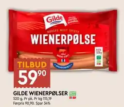 Coop Mega GILDE WIENERPØLSER tilbud