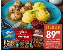 Coop Mega GILDE KARBONADER/ KJØTTKAKER/BOLLER tilbud