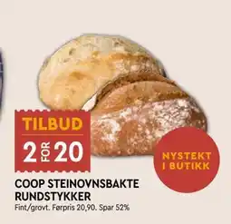 Coop Mega COOP STEINOVNSBAKTE RUNDSTYKKER tilbud