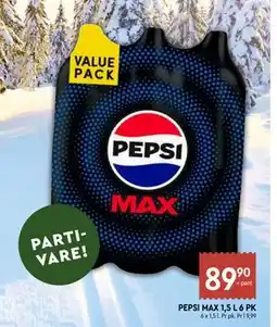 Coop Mega PEPSI MAX 1,5 L 6 PK tilbud
