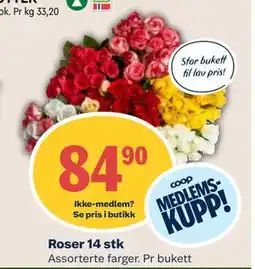 Coop Mega Roser 14 stk, Medlemspris tilbud