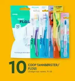 Coop Mega COOP TANNBØRSTER/ FLOSS tilbud