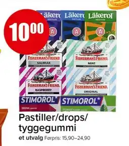 Spar Pastiller/drops/tyggegummi tilbud