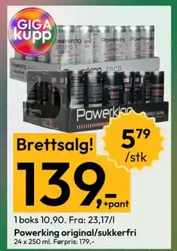 Gigaboks Powerking original/sukkerfri tilbud