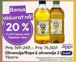 Gigaboks Olivenolje/Raps & olivenolje 2 l tilbud
