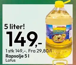 Gigaboks Rapsolje 5 l tilbud