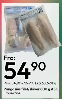 Gigaboks Pangasius filet/skiver 800 g ASC tilbud