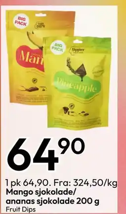 Gigaboks Mango sjokolade/ ananas sjokolade 200 g tilbud