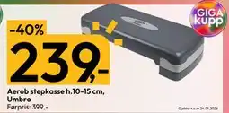 Gigaboks Aerob stepkasse h.10-15 cm, Umbro tilbud