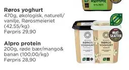 Meny Røros yoghurt tilbud
