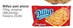 Meny Billys pan pizza tilbud
