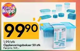 Gigaboks Oppbevaringsbokser 50 stk tilbud