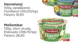 Meny Havrelunsj tilbud