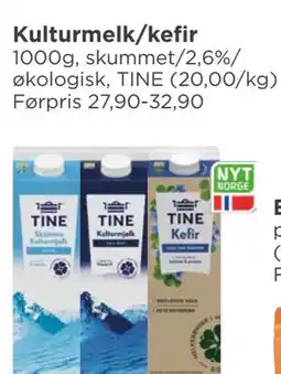 Meny Kulturmelk/kefir tilbud