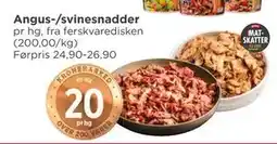 Meny Angus-/svinesnadder tilbud