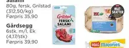 Meny Gårdsegg tilbud