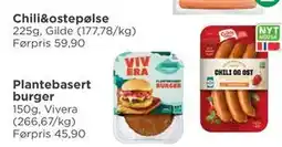 Meny Chili&ostepølse tilbud