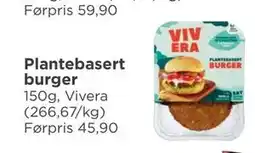 Meny Plantebasert burger tilbud