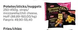 Meny Poteter/sticks/nuggets tilbud