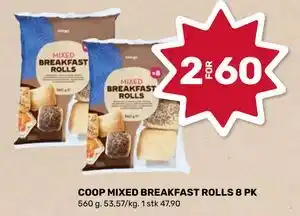 COOP MIXED BREAKFAST ROLLS 8 PK