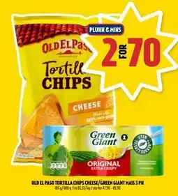 Coop Prix OLD EL PASO TORTILLA CHIPS CHEESE/GREEN GIANT MAIS 3 PK tilbud