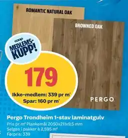Obs Bygg Pergo Trondheim 1-stav laminatgulv tilbud