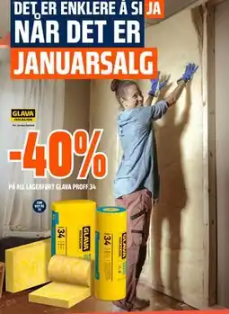 Obs Bygg 40% PÅ ALL LAGERFØRT GLAVA PROFF 34 tilbud