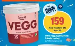 Obs Bygg Infra Vegg 10/silkematt interiørmaling tilbud