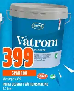 Obs Bygg INFRA 05/MATT VÅTROMSMALING tilbud