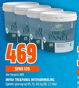 Obs Bygg INFRA TRE&PANEL INTERIØRMALING tilbud