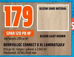 Obs Bygg BERRYALLOC CONNECT 8 XL LAMINATGULV tilbud