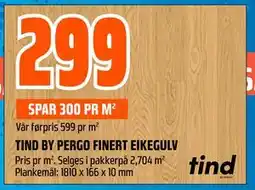 Obs Bygg TIND BY PERGO FINERT EIKEGULV tilbud