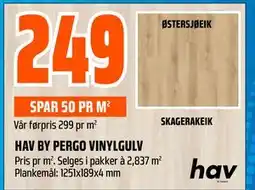Obs Bygg HAV BY PERGO VINYLGULV tilbud