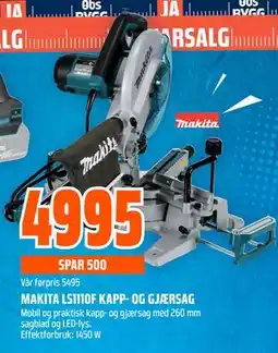 Obs Bygg MAKITA LS1110F KAPP- OG GJÆRSAG tilbud