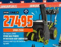 Obs Bygg RYOBI MAX POWER RY36STX61A-460F SNØFRESER tilbud