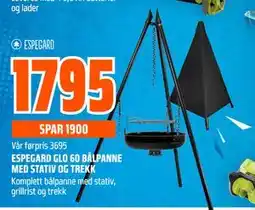 Obs Bygg ESPEGARD GLO 60 BÅLPANNE MED STATIV OG TREKK tilbud